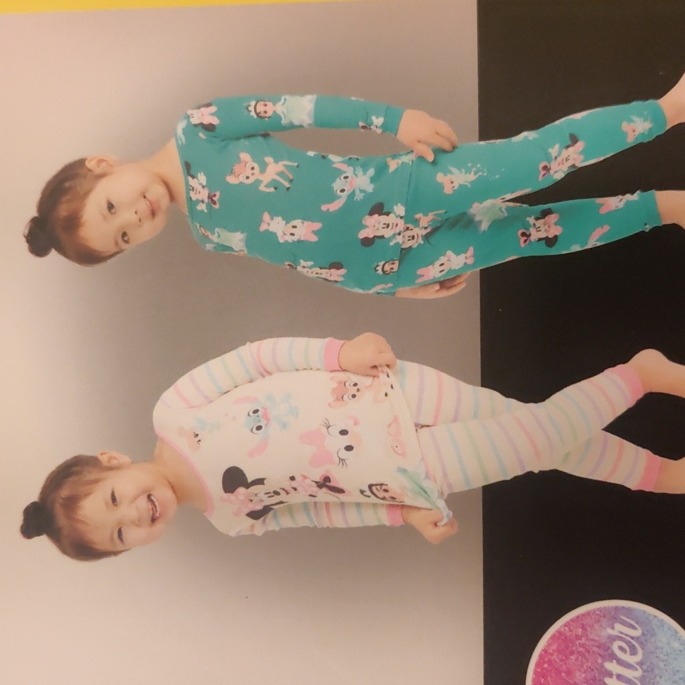 New!Disney Characters Girls 4-piece PJ set Y2K Cottagecore Trendy Country Chic